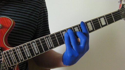 Playing Blue Guitar Glove